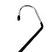 Ohuhu Set of 24 Heavy Duty Slacks/Trousers Hangers Pants Hanger Open Ended Pants Easy Slide Organizers, Chrome and Black Friction