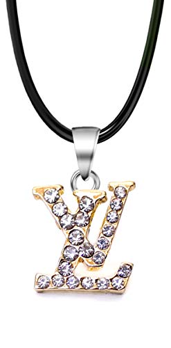 L-V 18K White Gold Plated Vintage CZ Crystal Studs Earrings/Pendant or Set for Women/Girls