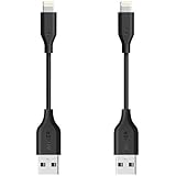 [2-Pack] Anker PowerLine 4 Inches Lightning Cable, Apple MFi Certified Lightning to USB Charging Cable for iPhone X / 8 / 8 Plus / 7 / 7 Plus / 6 / 6s Plus, iPad mini / Air / Pro iPod touch (Black)