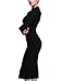 Rocorose Women's Sexy Bodyon Mermaid Mock Neck Long Sleeve Knit Dress