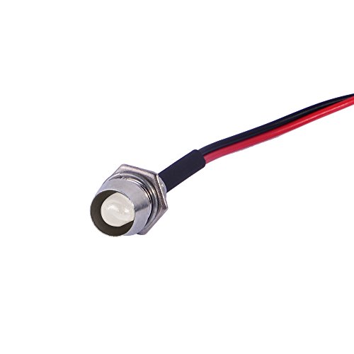 PME 5pcs/set LED Indicator Light Bulb Pilot Dash LED Lamp 12v Universal for Car Auto Vehicle Boat Truck (White)