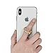kwmobile Mobile Phone Ring – Metal Phone Ring with 360° Rotation and Stand Function – Self-Adhesive Finger Holder – Gold