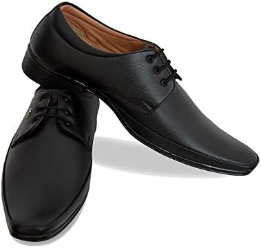 Feetway Men's Synthetic Leather Lace Up Formal - Black (Rpd1)