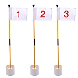 KINGTOP Golf Flags for Yard, Putting Green Pin Flags, Portable Golf Flagsticks with Hole Cup Set, 3 feet, Gifts, Thanksgiving, Halloween, Family, Children, Kids