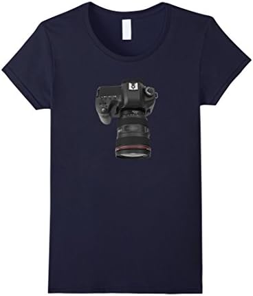 Women's Professional DSLR Photography Camera T-Shirt XL Navy