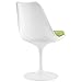 Modway Lippa Mid-Century Modern Faux Leather Upholstered Swivel Dining Chair in Green