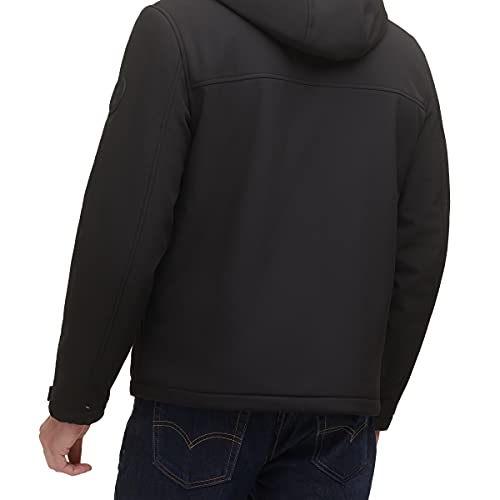 Levi's Men's Soft Shell Two Pocket Sherpa Lined Hooded Trucker Jacket Graphit... for sale online