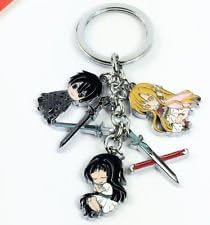 Anime Sword Art Online Keychain Kirito Asuna Battle Edition