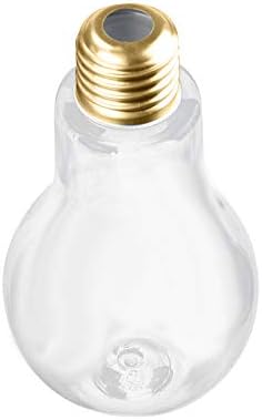 Start Summer Light Bulb Water Bottle Leak-proof Cup Drinkware Cups Perfect for Outdoor Sports Camping Hiking Cycling (200ML, Gold Lid)
