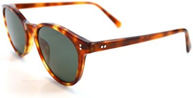 Rebel Optic Vintage Designer Sunglasses - Polarized Sunglasses for Men and Women - Retro Wayfarer Style Discount Sunglasses (Havana, Green Smoke)