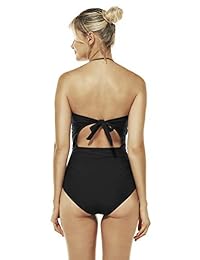 Reteron Monokini bañador de una pieza con cintura alta para dama