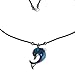 Beautiful Abalone Paua Shell Silver and Blue Dolphin Fashion Necklace Perfect Jewelry Gift for Girls