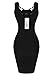 Zeagoo Women's Sleeveless Flroal Lace Neck Bodycon Dress Evening Cocktail Party Dress