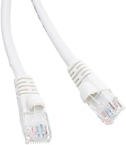 eDragon Cat6 Ethernet Patch Cable, Snagless/Molded Boot, White , 4', 5 Pack (ED698492)