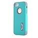 iPhone SE Case, Pandawell™ Shockproof Hybrid High Impact Hard Plastic+Soft Silicon Rubber Armor Defender Case Cover for Apple iPhone SE (Mint Green/Grey)