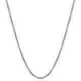 Sterling Silver 1mm Round Box Chain (24 inch)