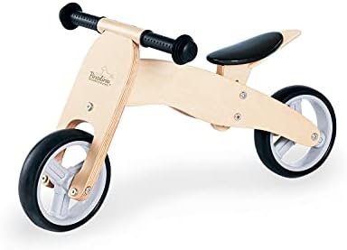 Andador para Bebé 'Charlie', de madera, convertible en 4 posiciones, sillín regulable en altura en 6 posiciones, para niños a partir de 1,5 años, naturaleza