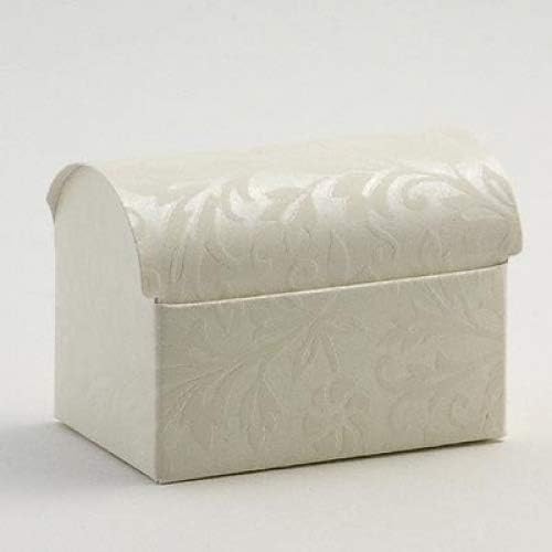 50 Ivory Diamante Chest Wedding Favour Boxes