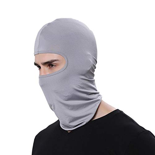 LEAGY 2Pack Candy Color Ultra Thin Ski Face Mask - Great Under A Bike/Football Helmet -Balaclava-LightGray (Light Gray)