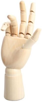Bianyo Wood Art Mannequin Hand Model - Perfect for Drawing, Sketch, etc.(Male Hand)