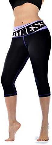 ZIKZAK Women's Sportswear Leggings Capri Pants Tricot Fitness Medium Black