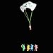 Dazzling Toys Vinyl Paratroopers Pack of 72 Assorted Colors Mini Parachute Figures 2 Inches Great for Party Favors Decoration Gag Fillers