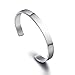 Personalized Stainless Steel Mirro Polished Cuff Bracelet -Free Engraving (Metal)