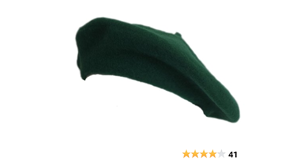 Kelly Green Beret French Parisian Hat 