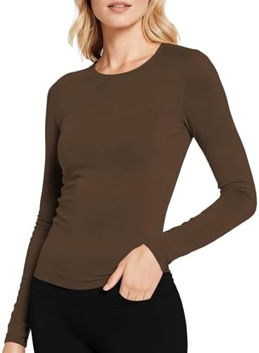 Next Level Apparel Ladies Soft Long-Sleeve Thermal T-Shirt, Brown