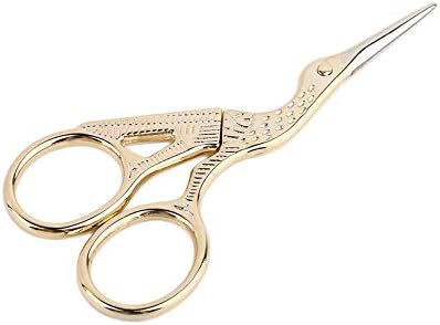Professional Stainless Steel Vintage Classic Embroidery Scissors Nail Art Stork Crane Bird Scissors Cutters Styling Tools