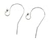 14K Solid White Gold Earwires W/Bead Tip - DIY Earrings - French Ear Hooks 14KT