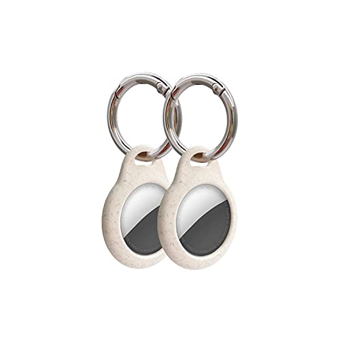 Xmada Case Compatible with Airtag - 2PCS Minimalist Slim Case Compatible with Airtag with Spring Key Ring