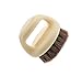 niceEshop(TM) Horseshoe Shape Horse Hair Soft Brush horse mane Shoe Brush pappus bag brush (beige) + Cable Tie