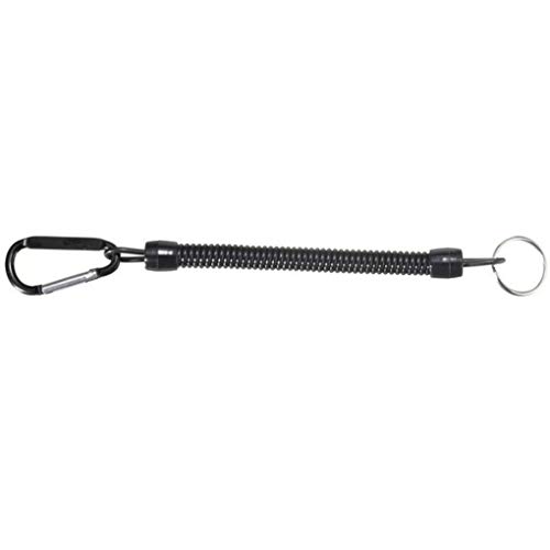 Fishing Retractable Lanyard Plastic Accessory Coiled Tether with Carabiner Fishing Safety Rope Tool Stevlogs