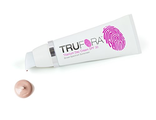Trufora Titanium Day Cream SPF 30; PATENTED & Award Winning Anti-aging Tinted Daily Facial Moisturizer, 100% Mineral Sunscreen with 12.1% Titanium Dioxide, Illuminates Skin 1 fl. Oz / 30 ml