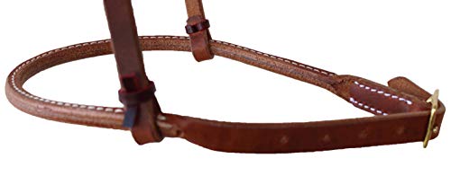 Challenger Amish Horse Western Tack USA Harness Leather Cavison with Rolled Noseband 975H980