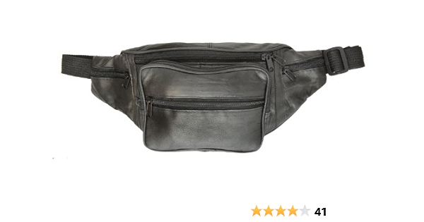 small black leather fanny pack