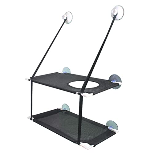 Cat Hammock,Double Layer Cat Window Hammock Breathable Washable Cat Window Perch Strong Suction Cups Cat Window Bed Window Mounted Cat Resting Seat