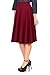 Dani's Choice Feminine Stretch High Waist Flared Circle Skater Midi Skirt
