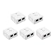 Cable Matters UL Listed 5-Pack Cat6 RJ45 Surface Mount Box - 2 Port in White