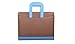 COI Brown And Blue Leatherite Briefcase professional Interview files and Resume folders,Personalized certificate,Self journal documents holder With Writing Pad & Pen