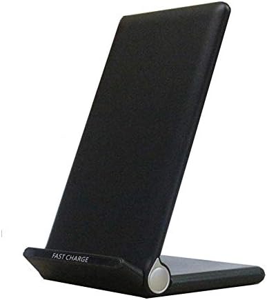 WJSHN Folding Wireless Charger, 75° Rotation Charge Stand Auto Recognition 15W 10W Power Protection, for iPhone, Samsung, Huawei, Xiaomi,Black