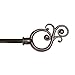 Kenney KN65262 Valencia Large Plastic Scroll End Standard Decorative Window Curtain Rod, 86-120