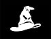 NI185 Sorting Hat HP WHITE Vinyl Car/Laptop/Window/Wall Decal 5.5