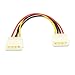 4 Pin Molex Male to a 4 Pin Molex Male Power Cable 6in primary