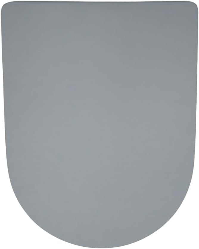 AQUALONA Premium Thermoplastic Toilet Seat D Shape Soft Close Grey