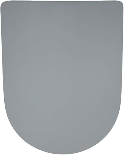AQUALONA Premium Thermoplastic Toilet Seat D Shape Soft Close Grey