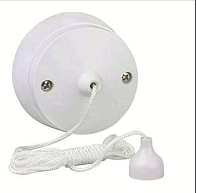 Mr. Gadget's Solutions 6 Amp 1 Way Ceiling Pull Cord Light Switch White Plastic