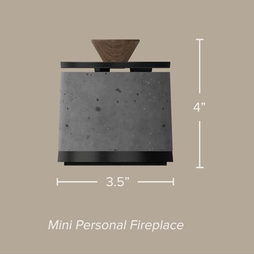 FLIKR Fire Mini Personal Concrete Fireplace Tabletop Smokeless Fire