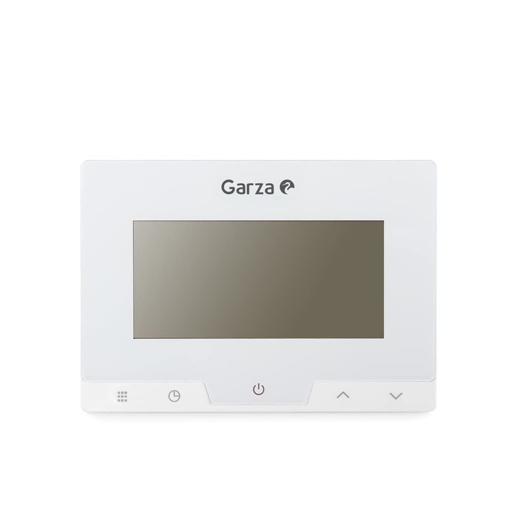Garza 400616 Digital Programmable Thermostat for Boiler and Heating, Touch Temperature Controller, White